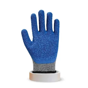Labor Protection Crinkle Gloves Latex Coated Cotton Yarn Twine Non Slip Abrasion Resistant Rubber Coated Hand Protection
