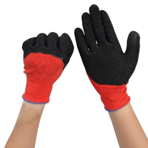 Labor Protection Dipped Rubber Gloves 13 Needle Wrinkle Large Semi Hanging Wear Resistant Breathable Non Slip Hanging Rubber