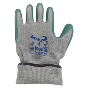 Labor Protection Gloves Dark Green Foam Latex Dip Rubber Coated Palm Anti-skid Wear-resistant Breathable Customizable Logo S-XXL