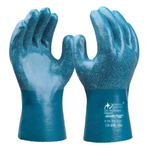 Labor Protection Gloves Oil-Resistant Wear-Resistant Waterproof Non-Slip Industrial Grade Extended Nitrile Rubber Work