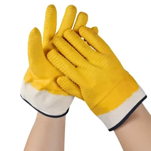 Labor Protection Gloves Velvety Soft Safe Cuff Latex Ribbed Full Hand Cuffs Fully Coated Abrasion Resistant Gloves