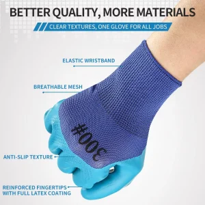 Labor Protection Gloves Wear Resistant Natural Rubber Latex Thickened Anti Slip Protection Anti Cutting Breathable Anti Chemical