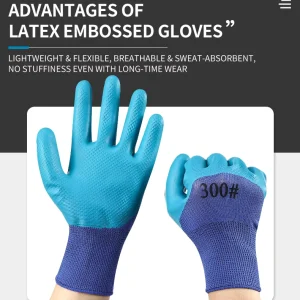 Labor Protection Gloves Wear-Resistant Rubber Thickened Anti-Slip Protection Anti-Cutting and Breathable Construction Site