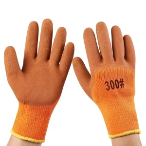 Labor Protection Gloves Winter Cold-Proof Terry Cloth Warm Thickened Fleece-Lined Durable Work Gloves