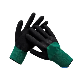 Labor Protection Gloves with Nylon + Nitrile Waterproof Oil resistant Anti slip Anti wrinkle Durable Silicone free & Powder free