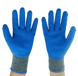 Labor Protection Guantes De Caucho Garden Construction Safety Cotton Knitted Red Rubber Palm Latex Coated Working Hand Gloves
