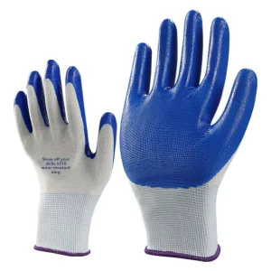 Labor Protection Wear Resistant Work Gloves Made Latex Rubber Nitrile Coated Non Slip Waterproof for Construction Site Gardening