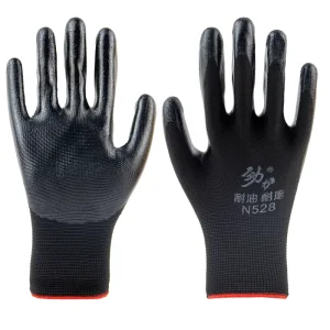 Labor protection Gloves Abrasion resistant Non slip Anti static Industrial Rubber Nitrile Work Gloves