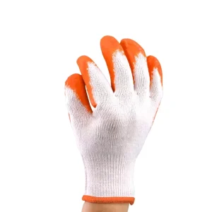 Labor protection Gloves Non slip Orange Gloves Wear Resistant Construction Rubber Gloves