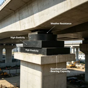 Laminated Bridge Rubber Elastomeric Bearing With Steel Plate Natural Rubber Elastomeric Bearing Pad for Bridges