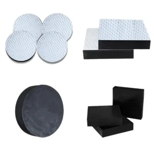Laminated Elastomeric Seismic Isolation Rubber Bearing with Vibration Damping and Lead Core for Bridges