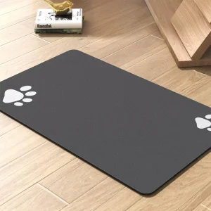 Large Floral Absorbent Rubber Pet Mat and Bathroom Floor Rug