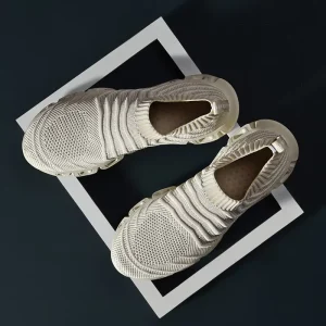 Large Size Men’s Fashion Sports Shoes Breathable Mesh Upper Lightweight MD Sole for Spring Summer Walking Style