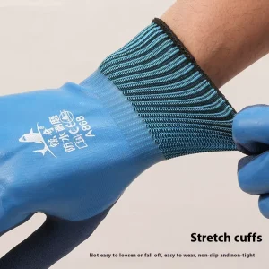 Latex Coated Waterproof Non Slip Tear Resistant Durable Opera Length Industrial Use Silicone free Thickened Safety Gloves