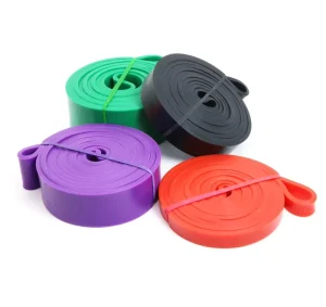 Latex Free 4 Piece TPE Rubber Pull Up Assist Resistance Loop Bands (15-130lb) Durable High Elastic for Bodybuilding Fitness