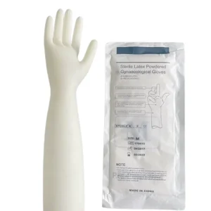 Latex Grip Examination Disposable Medical Gloves Sterile Elbow Length Gynecological Gloves