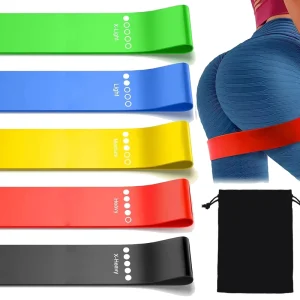 Latex Rubber Elastic Loop Resistance Bands 5pcs Suit Yoga Gym Stretching Workout Hip Bands for Fitness exercise physical Therapy