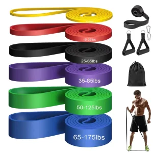 Latex Rubber Pull Up Assistant Resistance Exercise Bands Set Workout Gym Strength Training Body Building Loop
