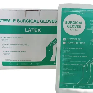 Latex White Disposable Waterproof Powder Free Sterile Food Grade Rubber Latex Surgical Gloves