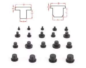 LongCheng Custom Pipe Water Hole Seal Silicone Rubber Products Bung Dust Cover Plugs FKM Silicone Rubber Plug Stopper