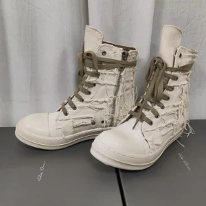 Luxury Designer Spring Summer Mens Thick Soled Casual Tassel Laced Comfortable Sneakers Breathable High Top Canvas