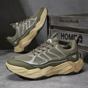 Luxury Retro Designer Casual Footwear High end Mesh Shoes Lace up With Durable Multi purpose Thick Sole