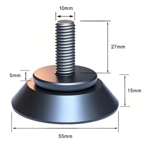 M10 Threaded Rod Plastic Transparent Heavy duty 7cm Suction Cup Sofa Chair Foot Pads Screws Hooks M12 Non slip Fastener