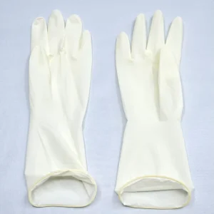 Malaysia Factory Gloves White Latex Gloves Long White Rubber Gloves Hospital Exam Gloves
