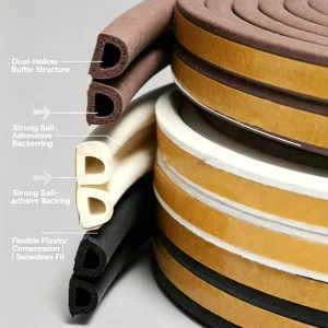 Manufacturer D-Type Self-Adhesive EPDM Foam Rubber Seal Strip for Door Window Gap Insulation