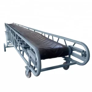 Manufacturer Direct Cargo Portable Belt Conveyor Rubber Nylon Belt Adjustable Speed Incline Fire Resistant for Warehouse Use
