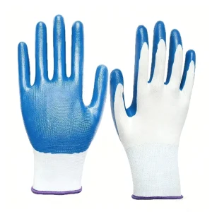 Manufacturer Labor Protection Gloves for Petrochemical Agricultural Work Wear Resistant Non Slip Nitrile Rubber Gloves