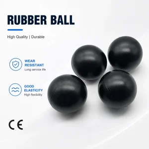 Manufacturer of Black Wear resistant Rubber Balls Stable Durable Highly Elastic and High density Pressure resistant Rubber Balls