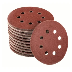 Manufacturing Round Sandpaper Velcro 180 mm 7 in 8 Holes Sand Paper Grinding Wheel Grits Sanding Disc Rollr Sheets Abrasive Tool