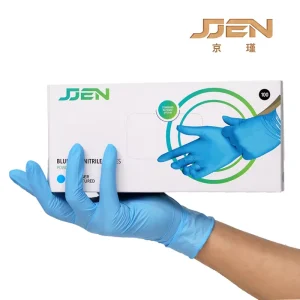 Medical Disposable Powder Free Food Grade Box of 100 Household Rubber Blue Examination Nitrile Coated Gloves