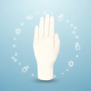 Medical Exam Disposable Latex Gloves Soft Flexible Hypoallergenic Waterproof Anti Slip 24cm for Doctor Visits