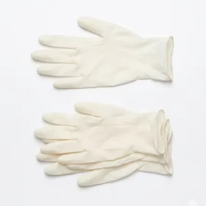 Medical Grade Disposable Latex Examination Gloves Powder Free Low Allergen Waterproof Anti Slip Safety Cuff 24cm 4/5MIL