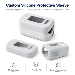 Medical-Grade Silicone Protective Sleeve Soft Silicone Rubber Cover for Pulse Oximeters