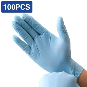 Medium Size Colored Powder Free Nitrile Hospital Surgical Disposable Anti-Slip Examination Gloves Chemical