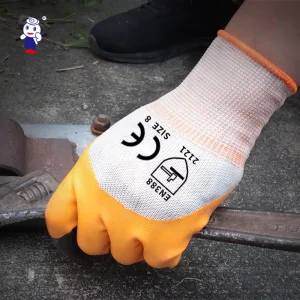 Men Industrial Grip Heavy Duty Safety Hand Latex Construction Rubber Garden Gloves Protective Gear Working Gloves