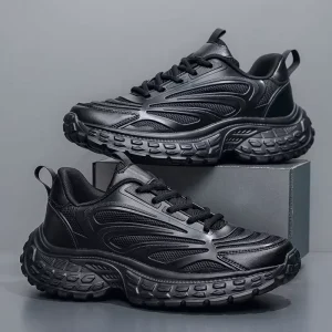 Men’s Casual Sports MD Sole Sneakers New Large Size Breathable Mesh Upper Shoes for Running and Walking Cross Border Style