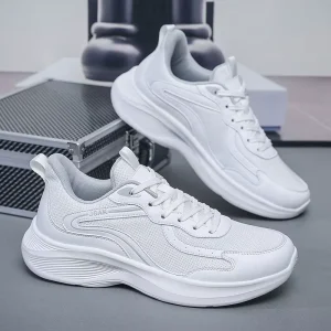 Men’s Casual Sporty Sneakers Large Size MD Sole Breathable Mesh Upper New Cross Border Walking and Running Sports Shoes
