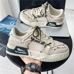 Men’s Shoes Canvas Shoes Thick Sole Sports Trend Casual Niche Design Shoes