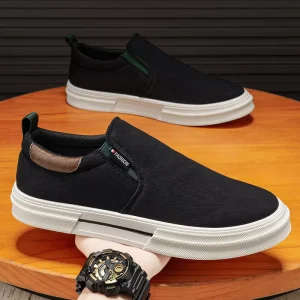 Men’s Shoes Casual Slip on Platform Breathable Canvas Non Slip Lightweight Comfortable Soft Sole All Match Fashion Shoes
