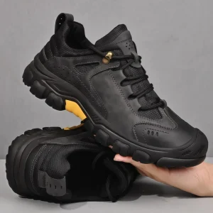 Mens Shoes Large size Closed toe Non slip Soft soled Solid Casual Sneakers Outdoor Hiking Climbing