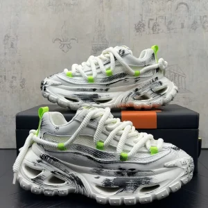 Men’s Summer Breathable Fashion Casual Platform Rubber Insole Shoes