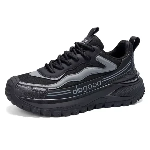 Men’s Summer Thick Sole Sports Casual Hiking Shoes with Shock Absorption for Outdoor Wear Trendy Dad Shoes Versatile