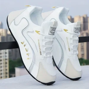 Men’s Trendy Sporty Design Casual Shoes Size 47 Waterproof Soft PU Upper Rubber Sole Leisure Walking Running Spring Autumn