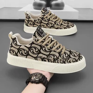 Men’s Walking Shoes with Lace up Rubber Outsole Multifunctional Sports and Leisure Low Cut Fashionable Shoes