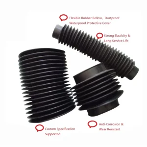 Mini Molded Colorful Silicone Rubber Bellows Telescopic Rubber Sleeve for Electronic Household Appliances
