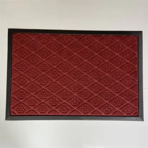 Modern Anti Slip Waterproof Embossed Entrance Mats Indoor Outdoor Rubber Door Mats for Hotels Offices Welcome Door Mat